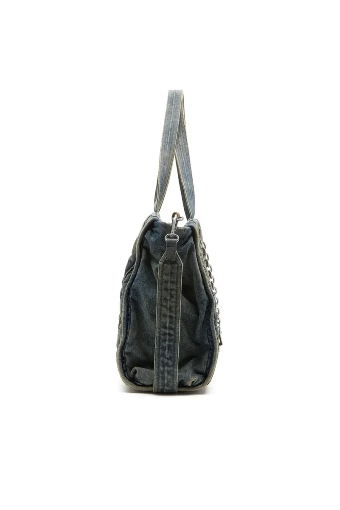 charm-d shopper Geantă Charm-D-Tote din denim matlasat Argyle charm-d shopper Geantă Charm-D-Tote din denim matlasat Argyle