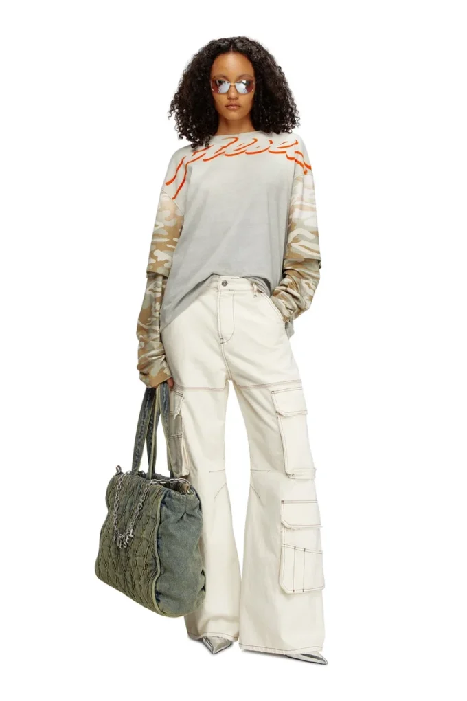 charm-d shopper Geantă Charm-D-Tote din denim matlasat Argyle charm-d shopper Geantă Charm-D-Tote din denim matlasat Argyle