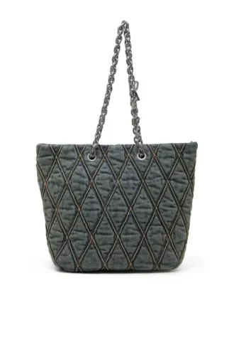 charm-d shopper m Geantă Charm-D-Tote din denim matlasat