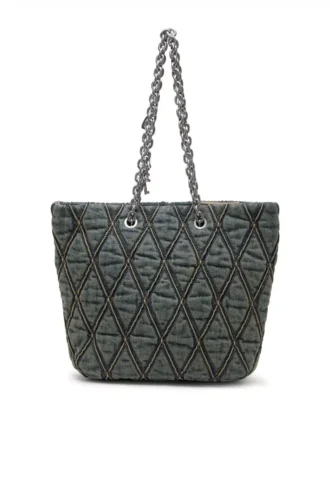 charm-d shopper m Geantă Charm-D-Tote din denim matlasat