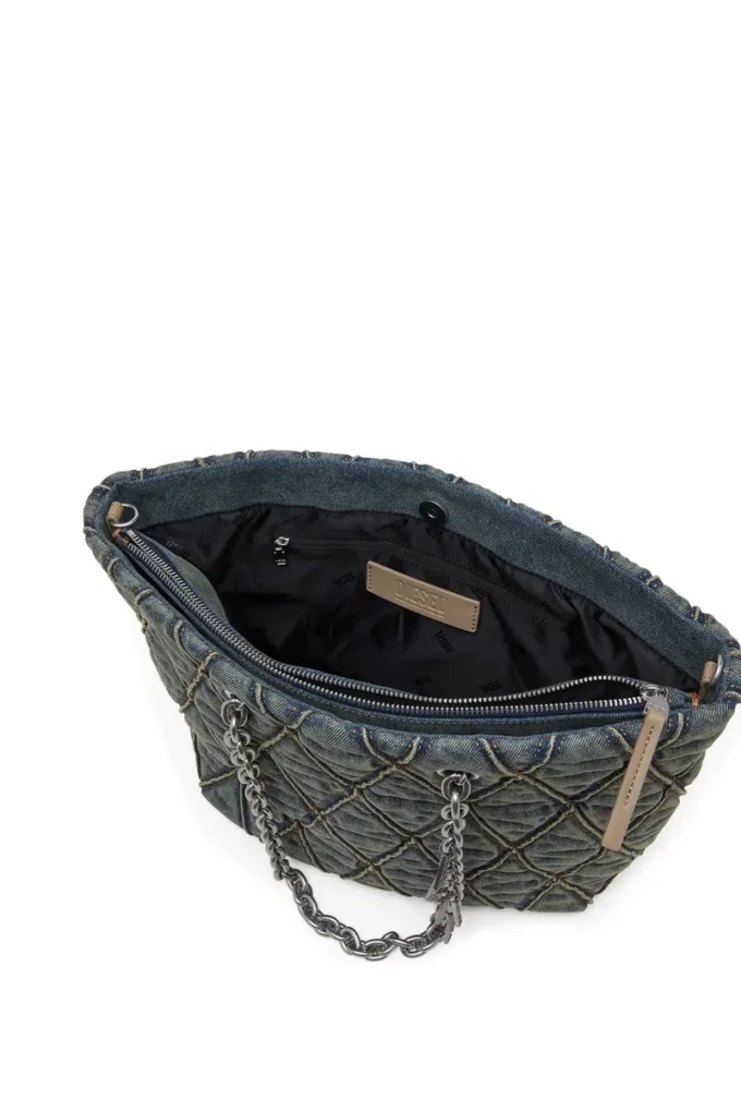 charm-d shopper m Geantă Charm-D-Tote din denim matlasat charm-d shopper m Geantă Charm-D-Tote din denim matlasat