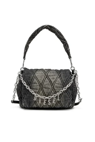 charm-d shoulder m Geantă de umăr Charm-D M din denim matlasat