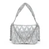 charm-d shoulder m Geantă de umăr Charm-D M din nailon metalizat matlasat charm-d shoulder m Geantă de umăr Charm-D M din nailon metalizat matlasat