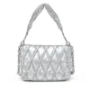 charm-d shoulder m Geantă de umăr Charm-D M din nailon metalizat matlasat charm-d shoulder m Geantă de umăr Charm-D M din nailon metalizat matlasat