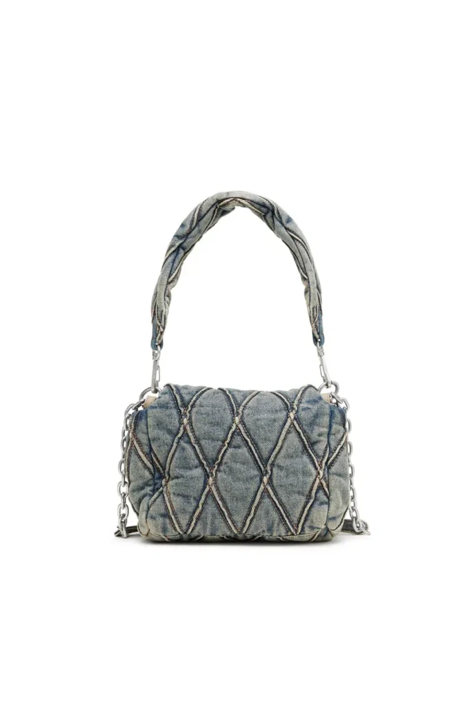 charm-d shoulder s Geantă de mână Charm-D S-Small din denim matlasat