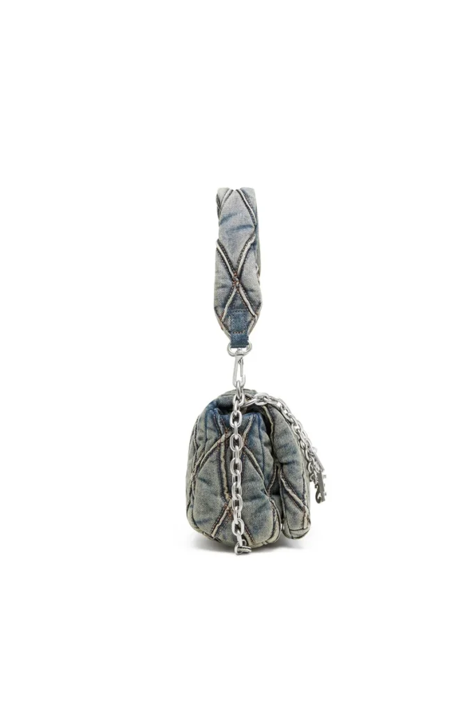 charm-d shoulder s Geantă de mână Charm-D S-Small din denim matlasat