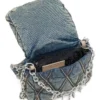 charm-d shoulder s Geantă de mână Charm-D S-Small din denim matlasat
