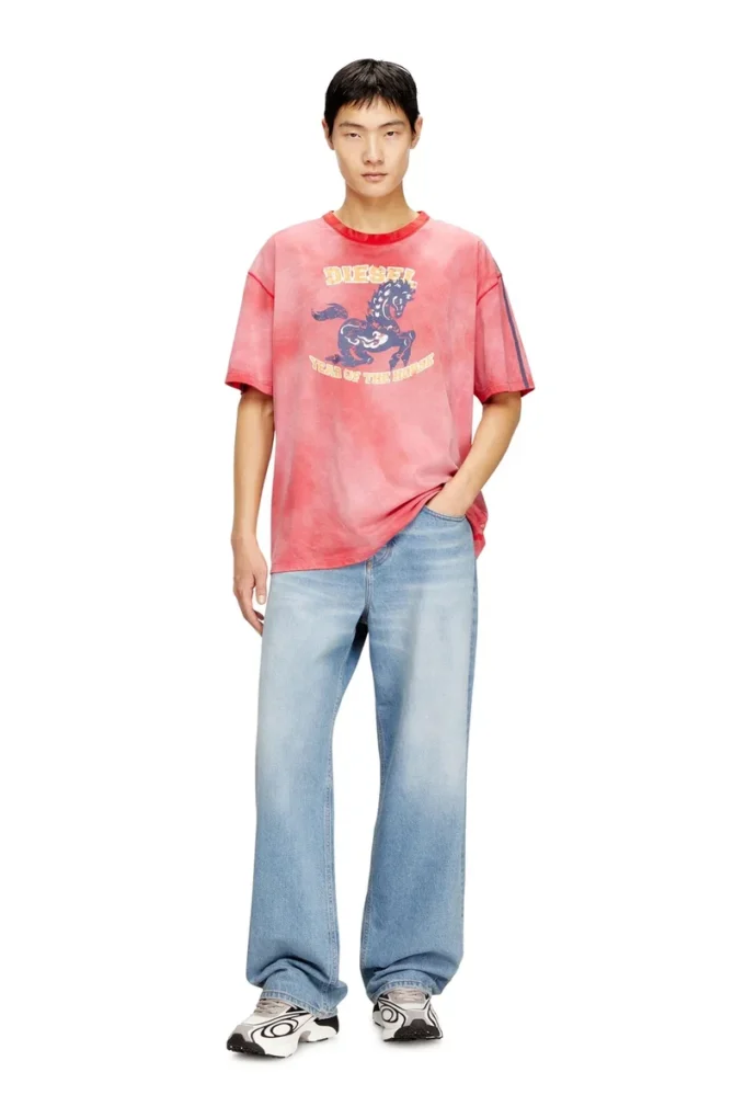 cl-t-boxt-horse Tricou din bumbac cu imprimeu grafic cu cal cl-t-boxt-horse Tricou din bumbac cu imprimeu grafic cu cal
