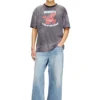 cl-t-boxt-horse Tricou din bumbac cu imprimeu grafic cu cal cl-t-boxt-horse Tricou din bumbac cu imprimeu grafic cu cal
