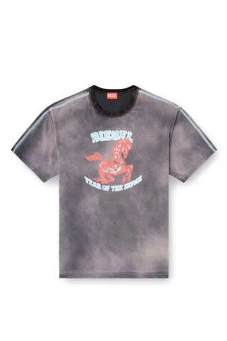 cl-t-boxt-horse Tricou din bumbac cu imprimeu grafic cu cal