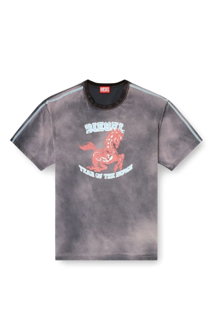 cl-t-boxt-horse Tricou din bumbac cu imprimeu grafic cu cal cl-t-boxt-horse Tricou din bumbac cu imprimeu grafic cu cal