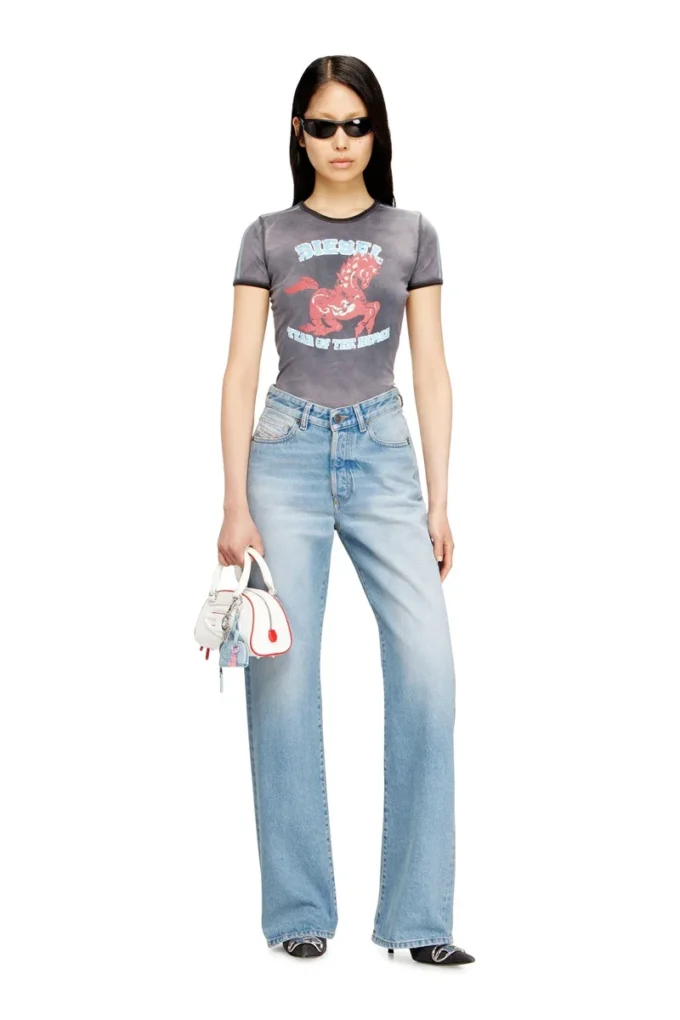 cl-t-uncutie-horse Tricou din bumbac elastic cu imprimeu grafic cu cal cl-t-uncutie-horse Tricou din bumbac elastic cu imprimeu grafic cu cal
