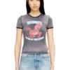 cl-t-uncutie-horse Tricou din bumbac elastic cu imprimeu grafic cu cal cl-t-uncutie-horse Tricou din bumbac elastic cu imprimeu grafic cu cal