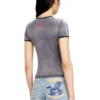 cl-t-uncutie-horse Tricou din bumbac elastic cu imprimeu grafic cu cal cl-t-uncutie-horse Tricou din bumbac elastic cu imprimeu grafic cu cal