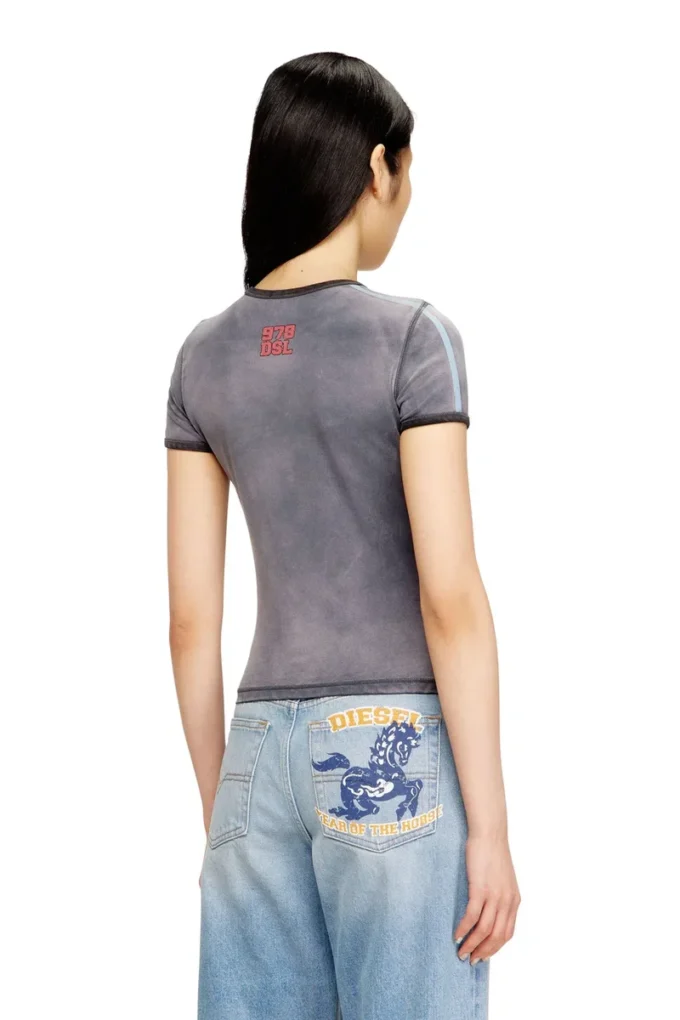 cl-t-uncutie-horse Tricou din bumbac elastic cu imprimeu grafic cu cal cl-t-uncutie-horse Tricou din bumbac elastic cu imprimeu grafic cu cal