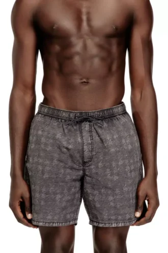 conor-43-dnm Pantaloni scurți de baie cu imprimeu houndstooth decolorat
