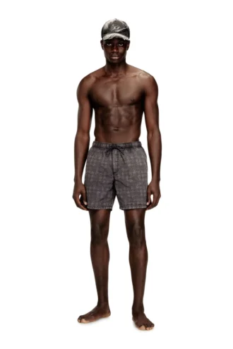conor-43-dnm Pantaloni scurți de baie cu imprimeu houndstooth decolorat