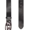Curea din piele de 3,9 cm cu cataramă metalică ovală D Curea din piele de 3,9 cm cu cataramă metalică ovală D