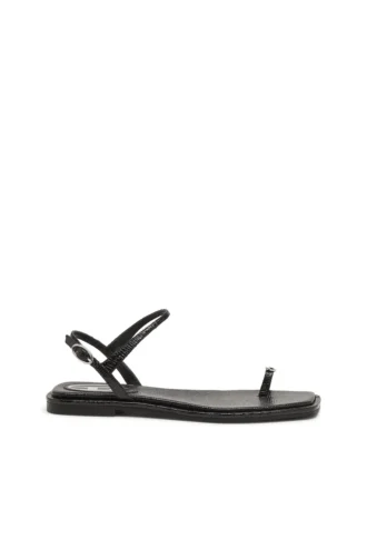 d-amber infra 0 D-AMBER – Sandale din piele cu logo metalic