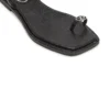 d-amber infra 0 D-AMBER – Sandale din piele cu logo metalic
