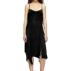 d-ancer Rochie din satin cu volane tăiate brut d-ancer Rochie din satin cu volane tăiate brut