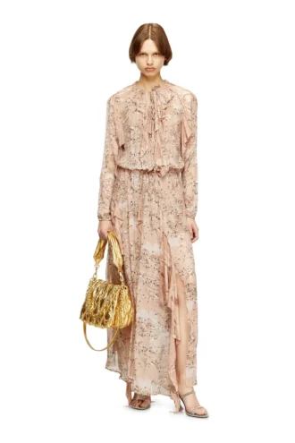d-azzling-r1 Rochie maxi cu volane din șifon camuflat