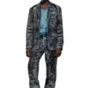 d-bla-dev-fse Blazer din denim devoré cu dungi d-bla-dev-fse Blazer din denim devoré cu dungi