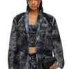 d-bla-dev-fse Blazer din denim devoré cu dungi d-bla-dev-fse Blazer din denim devoré cu dungi