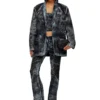 d-bla-dev-fse Blazer din denim devoré cu dungi d-bla-dev-fse Blazer din denim devoré cu dungi
