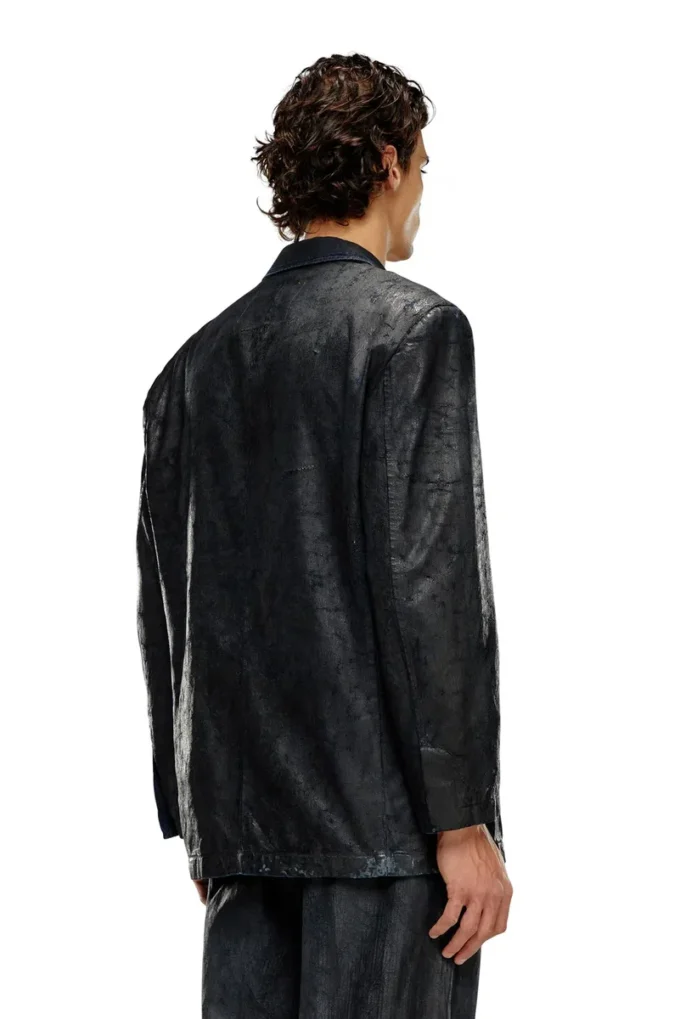 d-bla-fse Blazer din denim cu finisaj craquelé d-bla-fse Blazer din denim cu finisaj craquelé