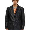 d-bla-fse Blazer din denim cu finisaj craquelé d-bla-fse Blazer din denim cu finisaj craquelé