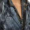 d-bla-long-dev-fse Palton din denim devoré cu dungi subțiri d-bla-long-dev-fse Palton din denim devoré cu dungi subțiri