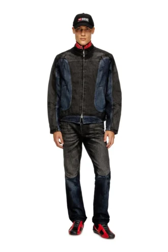 d-blenk-s Jachetă în stil biker din denim bicolor