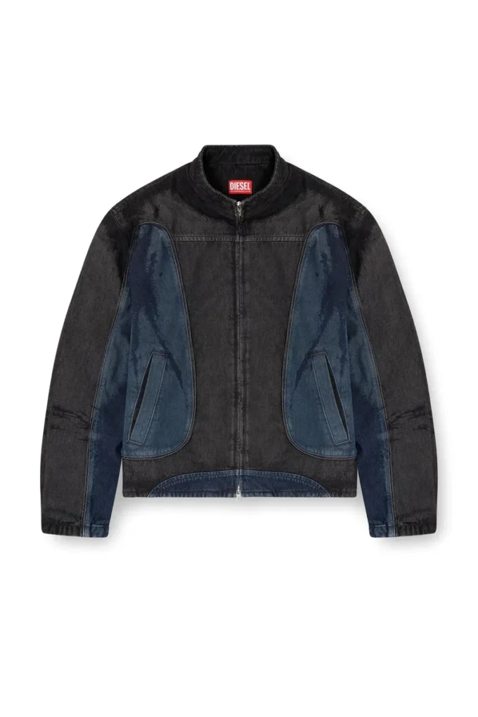 d-blenk-s Jachetă în stil biker din denim bicolor d-blenk-s Jachetă în stil biker din denim bicolor