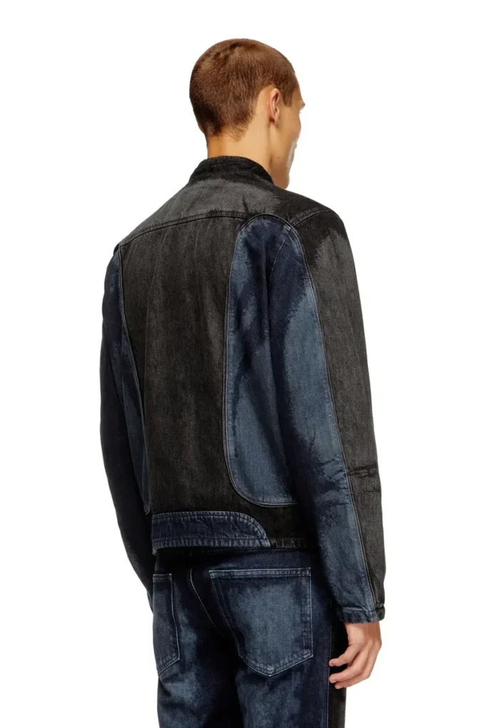 d-blenk-s Jachetă în stil biker din denim bicolor d-blenk-s Jachetă în stil biker din denim bicolor