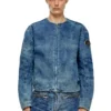 d-calur-fse Jachetă din denim cu detalii fermoar în stil motociclist d-calur-fse Jachetă din denim cu detalii fermoar în stil motociclist