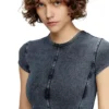d-cupsleeves Rochie mini din jersey cu aspect denim d-cupsleeves Rochie mini din jersey cu aspect denim