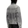 d-denver-s Jachetă trucker din denim cu finisaje din piele în tonuri asortate