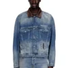 d-denver-s1 Jachetă trucker din denim cu borduri din piele contrastante