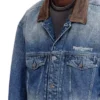 d-denver-s1 Jachetă trucker din denim cu borduri din piele contrastante