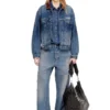d-denver-s1 Jachetă trucker din denim cu borduri din piele contrastante