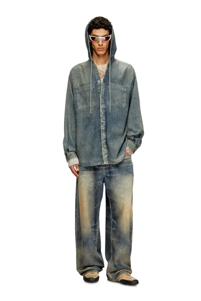 d-dewny-hood-s2 Cămașă oversize din denim marmorat