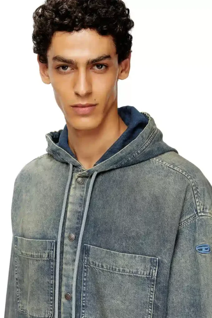 d-dewny-hood-s2 Cămașă oversize din denim marmorat