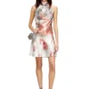 d-ebra-short Rochie scurtă metalică cu imprimeu roz estompat d-ebra-short Rochie scurtă metalică cu imprimeu roz estompat