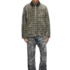 d-elmo-fsh Jachetă din denim cu țesătură în model pied-de-poule