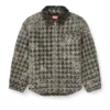 d-elmo-fsh Jachetă din denim cu țesătură în model pied-de-poule