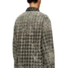d-elmo-fsh Jachetă din denim cu țesătură în model pied-de-poule