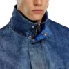 d-flow-fse Jachetă pulover din denim cu efect murdar d-flow-fse Jachetă pulover din denim cu efect murdar