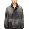 d-flow-s3 Top din denim cu guler înalt d-flow-s3 Top din denim cu guler înalt