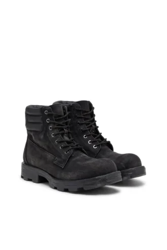 d-hammer cu șireturi D-Hammer – Ghete combat din denim și piele